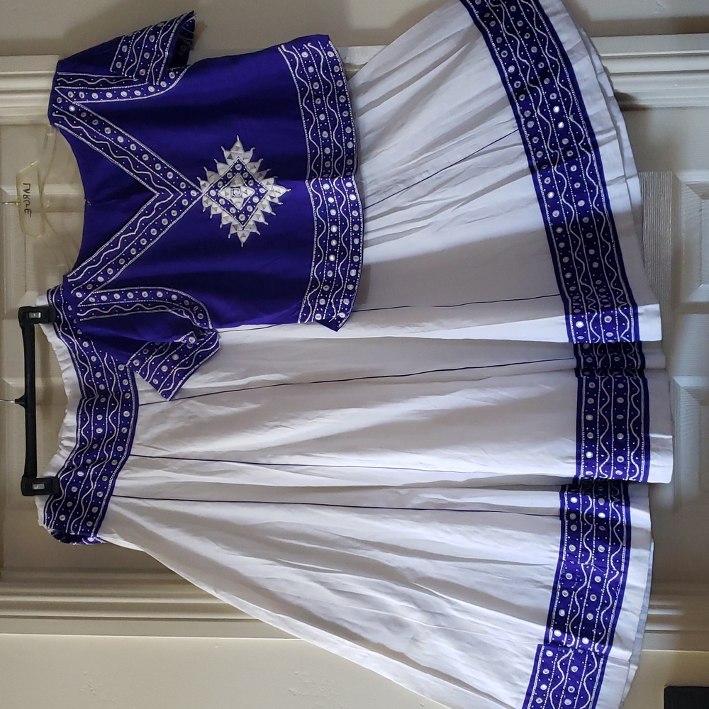 White Indian lehenga choli, Garba dress, navratri party wear, chaniya choli